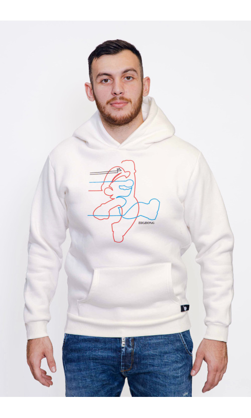Bigbong MARIO Hooded Sweatshirt – Off-White