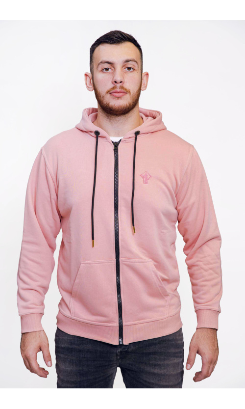 Prophet JEFFERSON Zip-Up Hooded Sweatshirt Jacket – Warm Pink