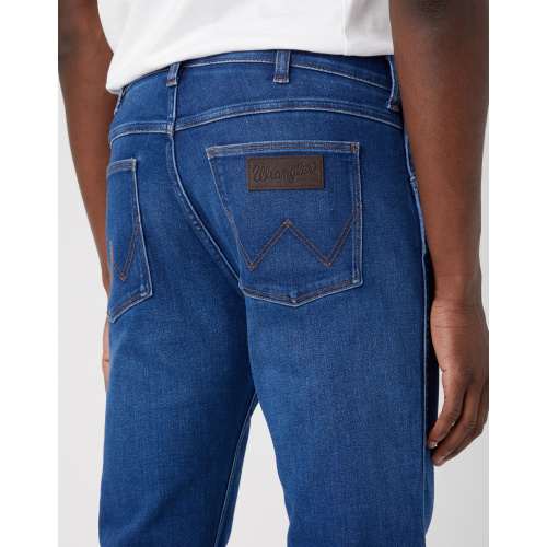 Wrangler Ανδρικό GREENSBORO 803 OLYMPIA Τζιν Βαμβακερό Παντελόνι Regular-Fit – Dark Blue