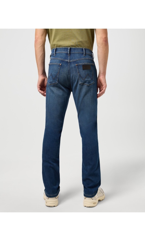 Wrangler Ανδρικό LARSTON 812 HARE Τζιν Βαμβακερό Παντελόνι Slim Tapered-Fit – Blue