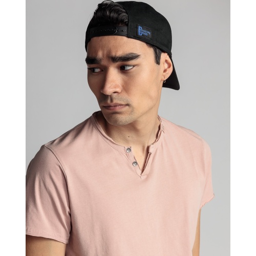 Devergo Ανδρικό T-Shirt 4046 Βαμβακερό Slim-Fit – Rose