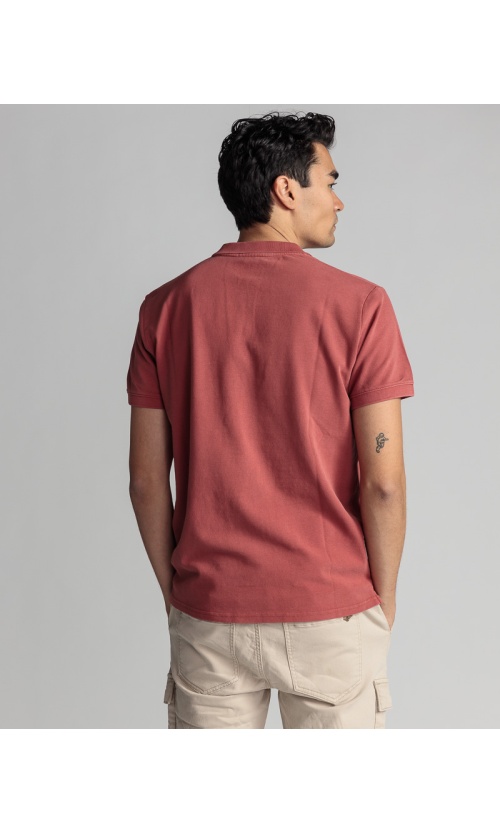 Devergo Ανδρικό Pique Polo Shirt 4062 Βαμβακερό Regular-Fit – Brick Red