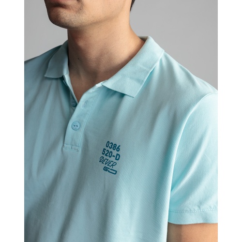 Devergo Ανδρικό Pique Polo Shirt 4062 Βαμβακερό Regular-Fit – Light Blue