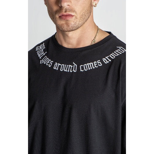 Gianni Kavanagh Ανδρικό KARMA T-Shirt Βαμβακερό Oversize-Fit – Black