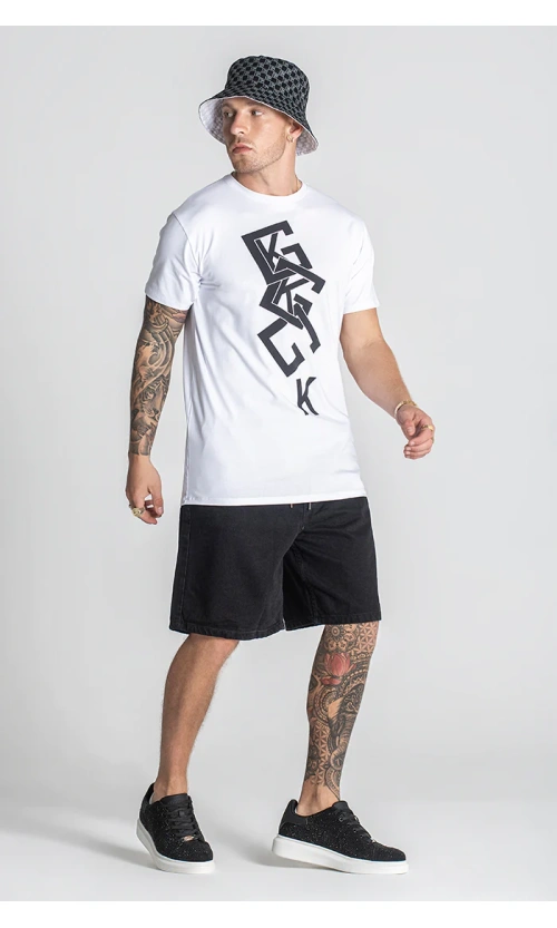 Gianni Kavanagh Ανδρικό (UN)BALANCE T-Shirt Βαμβακερό Slim-Fit – White