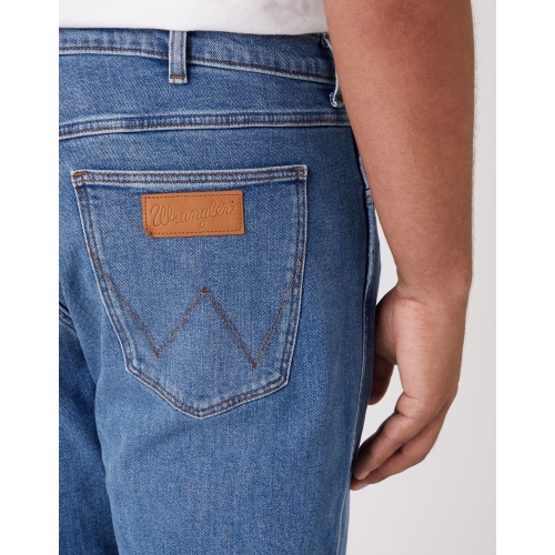 Wrangler Ανδρικό GREENSBORO 803 NEW FAVORITE Τζιν Βαμβακερό Παντελόνι Regular-Fit – Light Blue