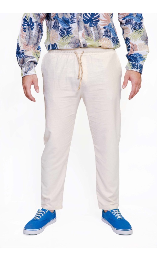 Devergo Ανδρικό Chinos 1006 Βαμβακερό Παντελόνι Relaxed-Fit – Off White