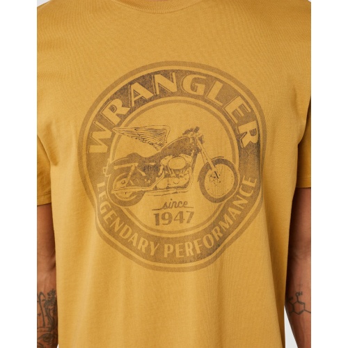 Wrangler Ανδρικό AMERICANA 112350453 T-Shirt Βαμβακερό Regular-Fit – Dijon