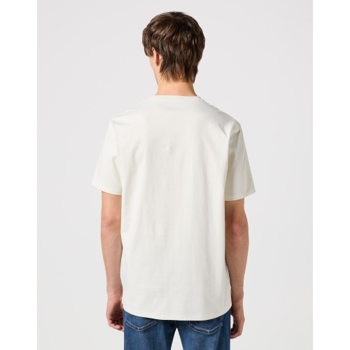 Wrangler Ανδρικό SIGN OFF 112351234 T-Shirt Βαμβακερό Regular-Fit – Vintage White