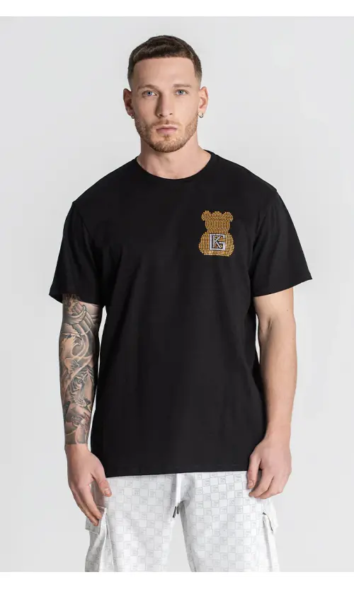 Gianni Kavanagh Ανδρικό PRECIOUS BEAR T-Shirt Βαμβακερό Regular-Fit – Black