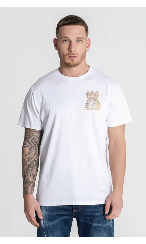 Gianni Kavanagh Ανδρικό PRECIOUS BEAR T-Shirt Βαμβακερό Regular-Fit – White