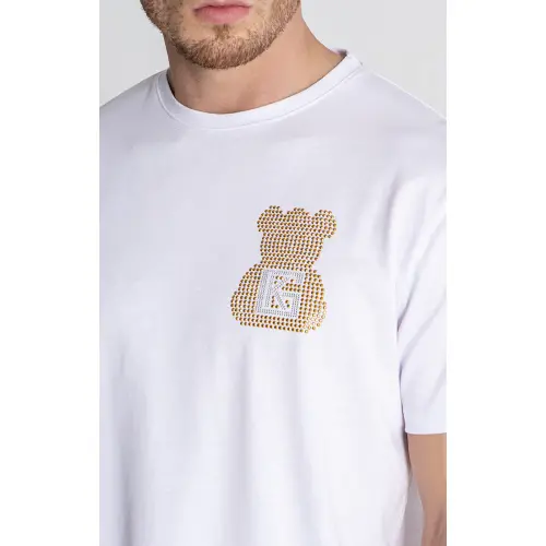 Gianni Kavanagh Ανδρικό PRECIOUS BEAR T-Shirt Βαμβακερό Regular-Fit – White