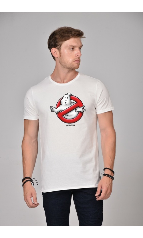 Bigbong Ανδρικό GHOSTBUSTERS T-Shirt Βαμβακερό Regular-Fit – Off-White