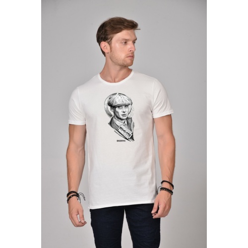 Bigbong Ανδρικό SHELBY T-Shirt Βαμβακερό Regular-Fit – Off-White