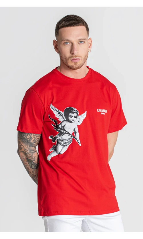 Gianni Kavanagh Ανδρικό ANGEL T-Shirt Βαμβακερό Regular-Fit – Red