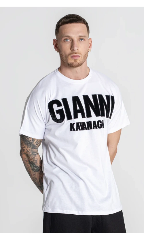 Gianni Kavanagh Ανδρικό FEELINGS T-Shirt Βαμβακερό Regular-Fit – White