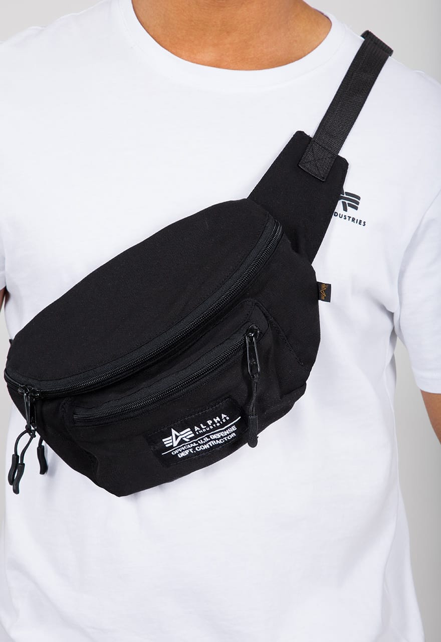 Alpha Industries BIG ALPHA Τσαντάκι Μέσης Βαμβακερό – Black - Image 3