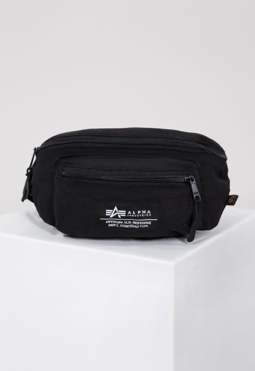 Alpha Industries BIG ALPHA Τσαντάκι Μέσης Βαμβακερό – Black