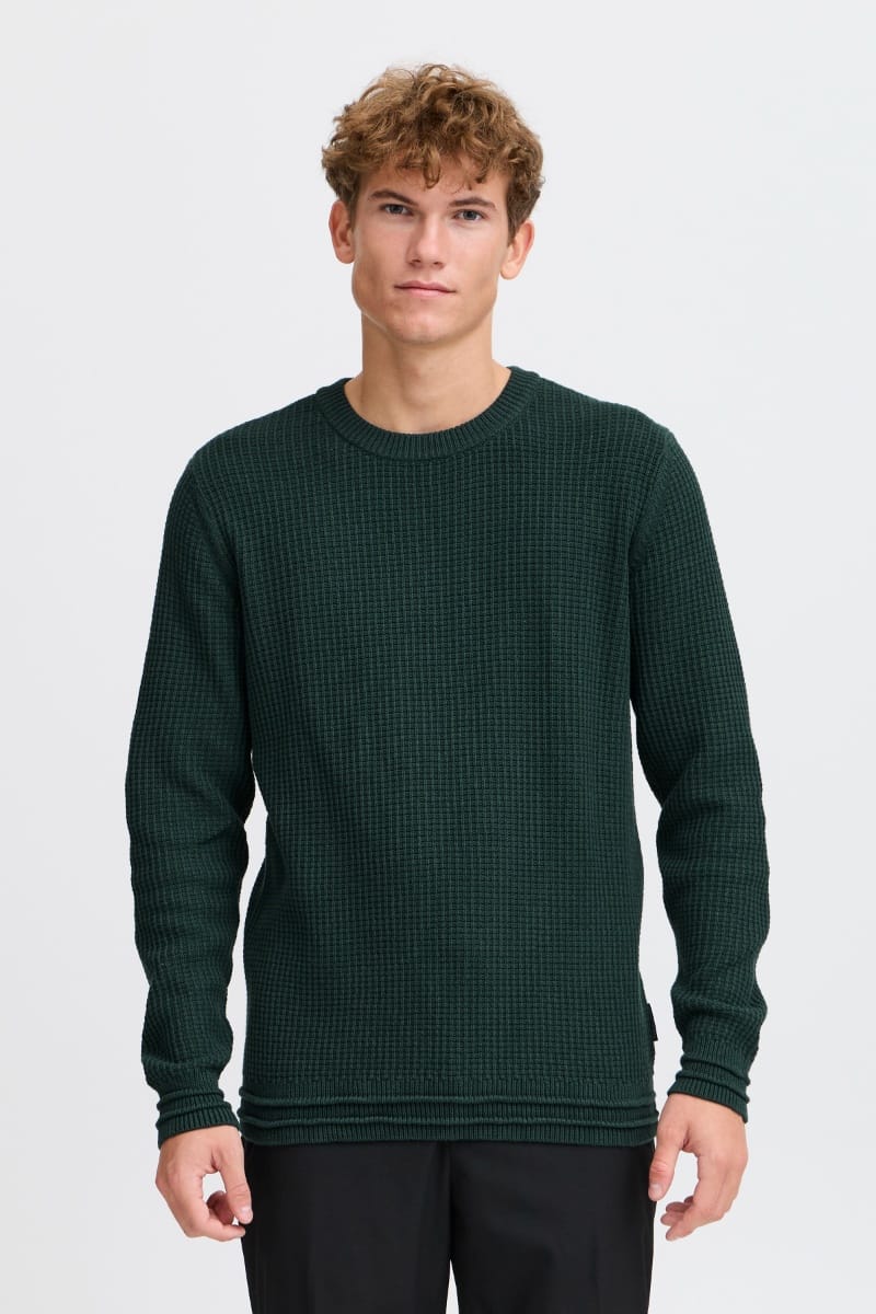 Casual Friday KARL 20505295 Ανδρικό Πλεκτό Regular-Fit Βαμβακερό – Darkest Spruce