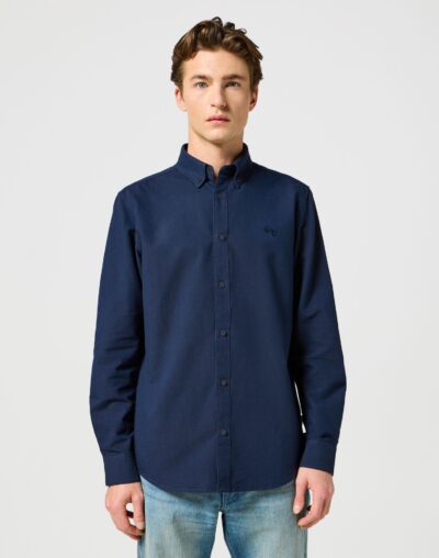 Wrangler Ανδρικό Πουκάμισο Oxford 112357241 – Dark Navy
