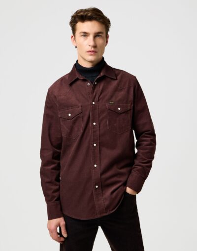Wrangler Ανδρικό Πουκάμισο Κοτλέ 112371428 – Mahogany