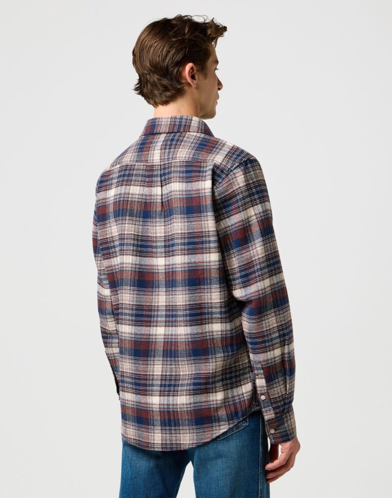 Wrangler Ανδρικό Πουκάμισο Καρό 112371556 – Navy Birch