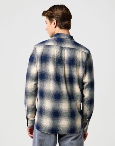 Wrangler Ανδρικό Πουκάμισο Καρό 112371651 – Dusty Blue