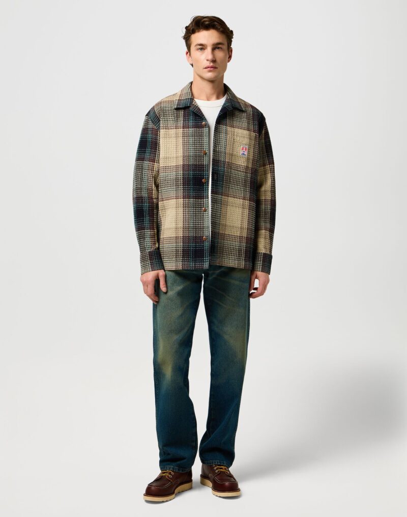 Wrangler Χ Casey Jones Ανδρικό Resort Overshirt Καρό 112372457 – Electric Teal