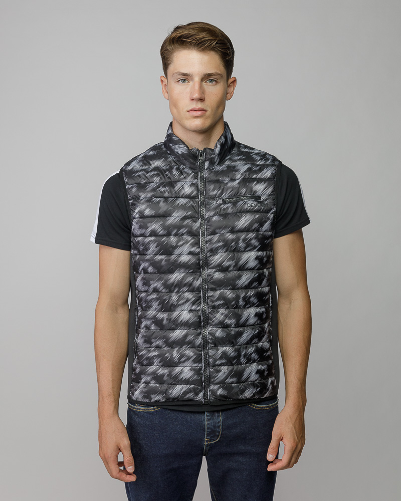 Devergo Ανδρικό Αμάνικο Μπουφάν 7017 – Black & White