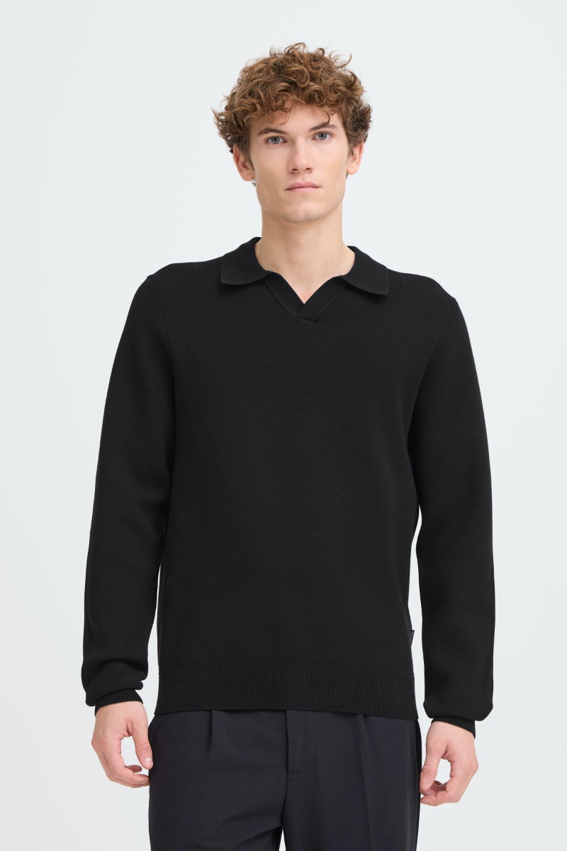 Casual Friday Ανδρικό DAHL Πλεκτό Polo – Black