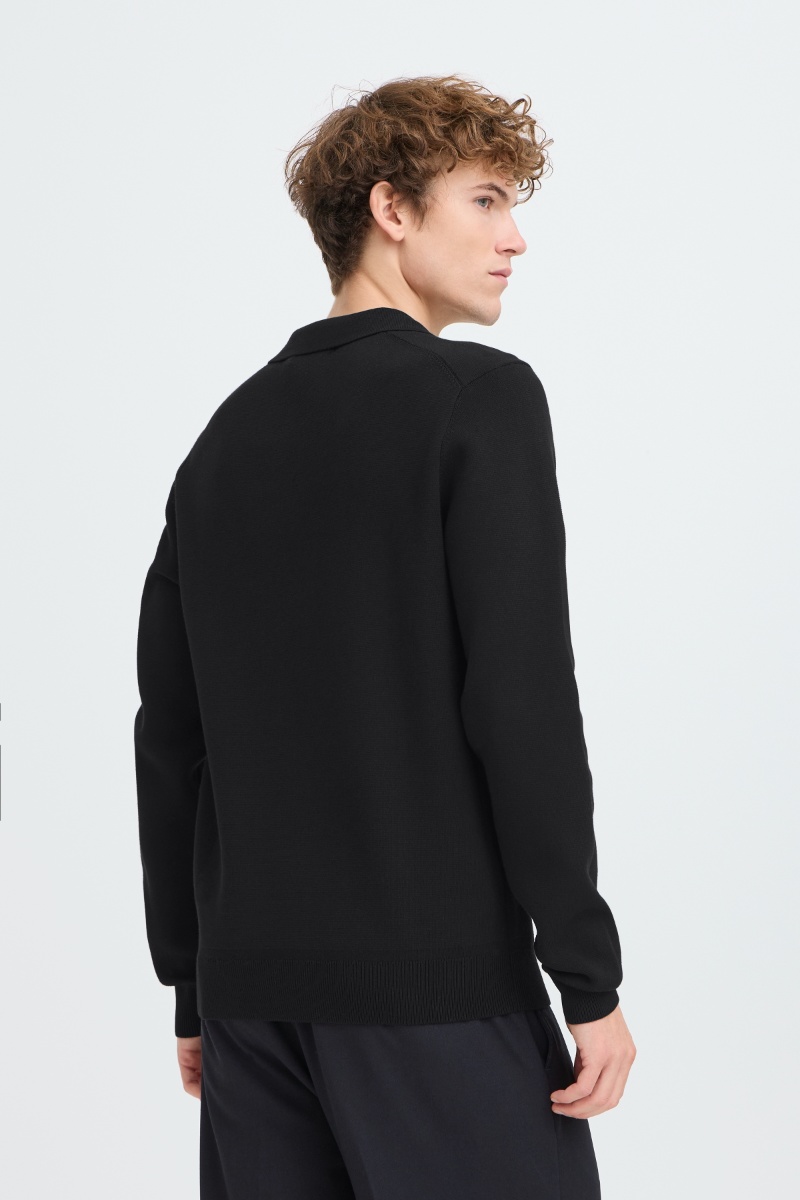 Casual Friday Ανδρικό DAHL Πλεκτό Polo – Black
