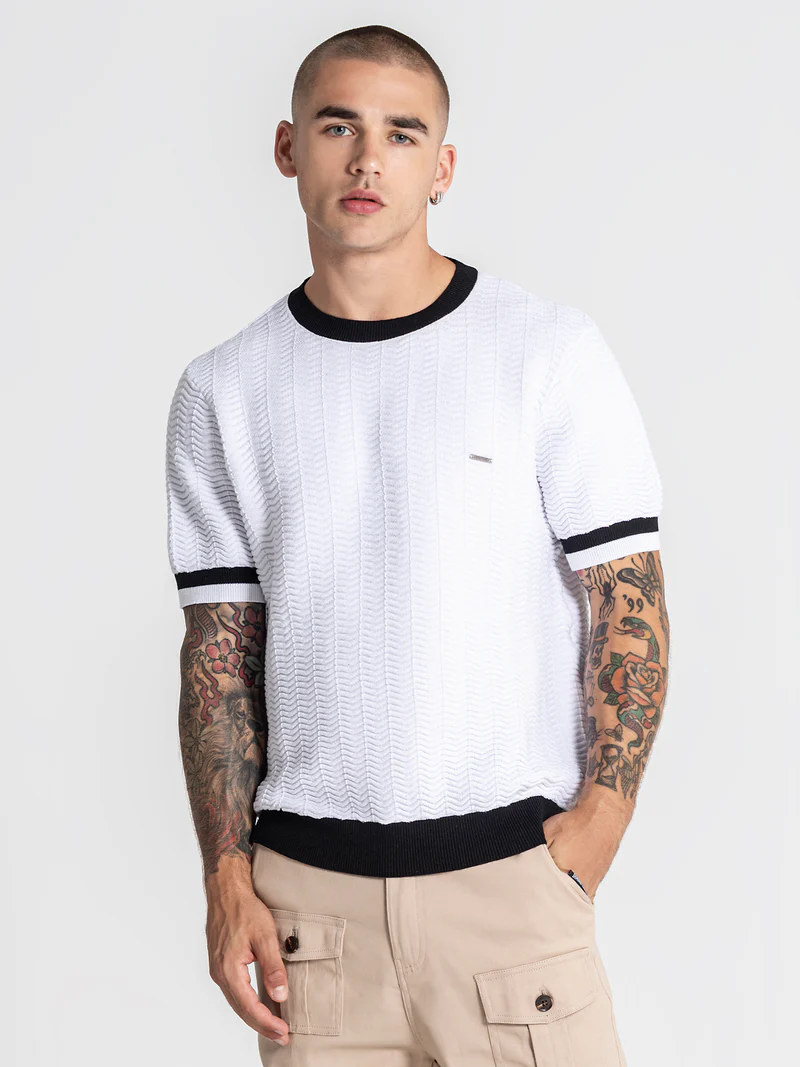 Gianni Kavanagh Ανδρικό EDGE Πλεκτό T-Shirt - White