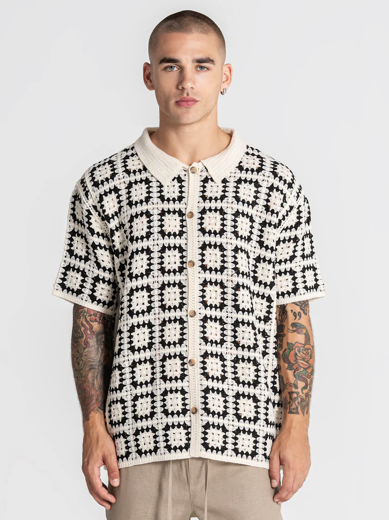 Gianni Kavanagh Aνδρικό NATURE Πλεκτό Πουκάμισο – Beige