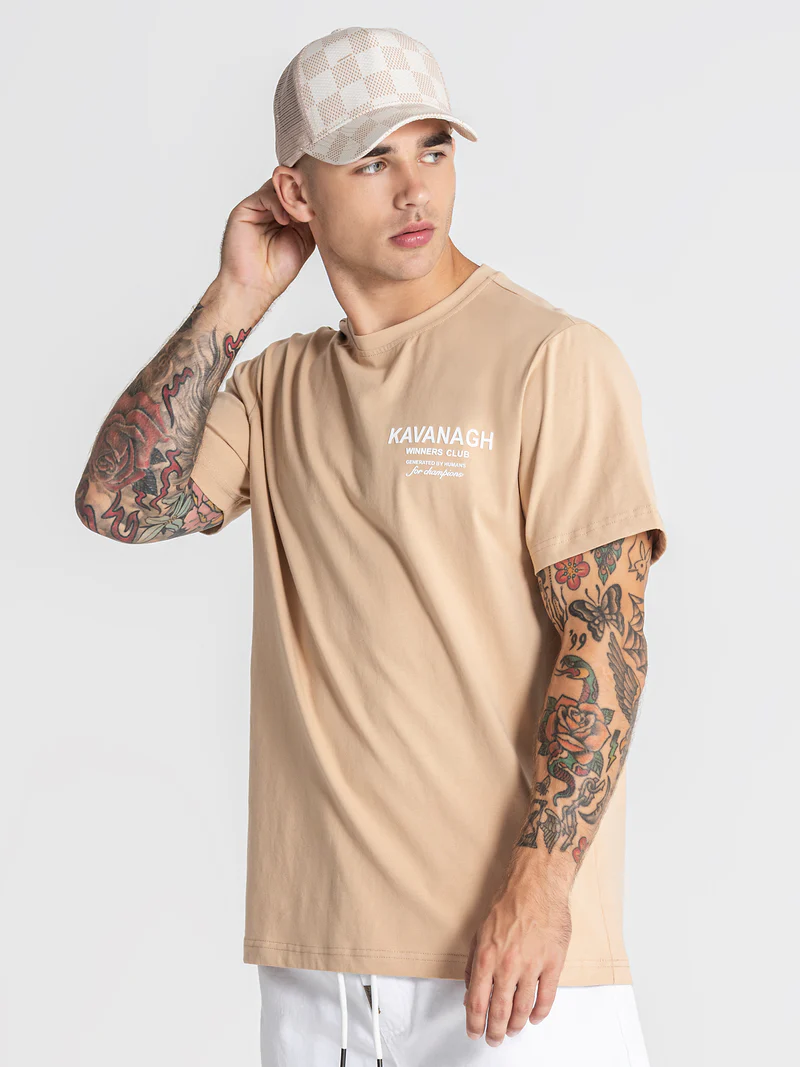 Gianni Kavanagh Ανδρικό THE CLUB T-Shirt – Beige