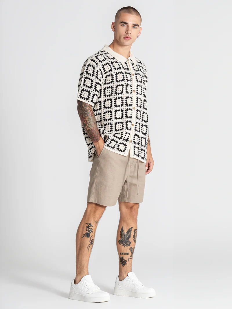 Gianni Kavanagh Aνδρικό NATURE Πλεκτό Πουκάμισο – Beige