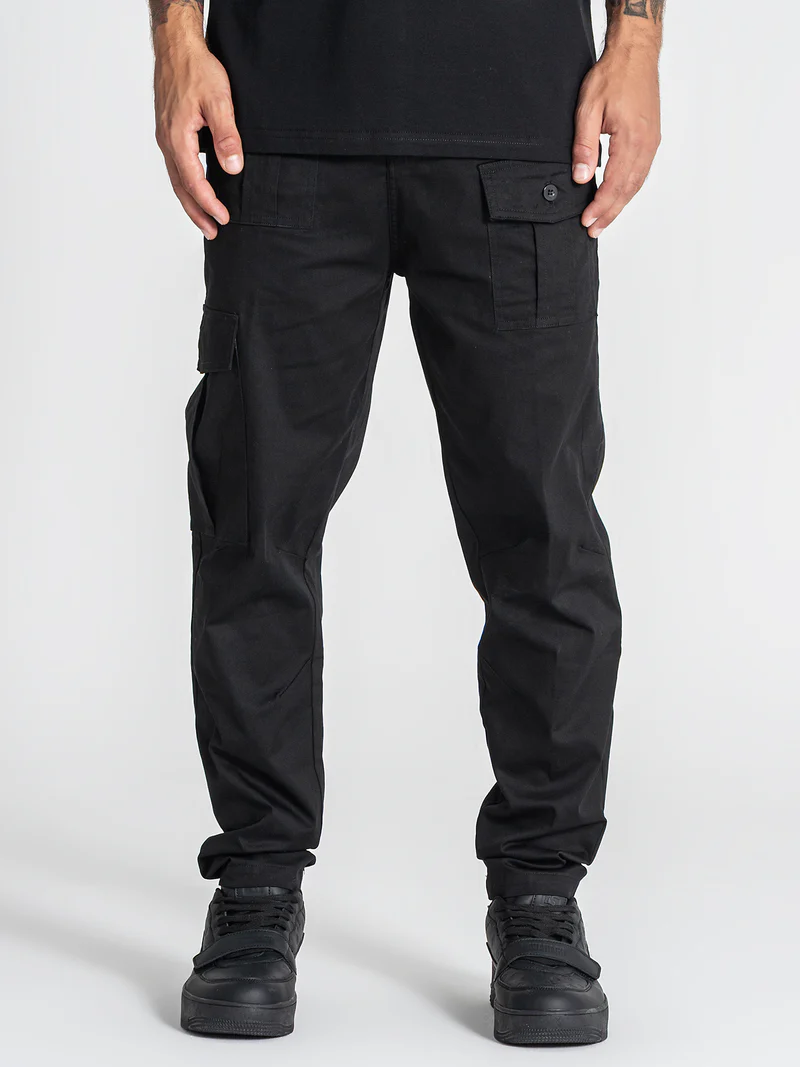 Gianni Kavanagh Ανδρικό Cargο Chino Παντελόνι – Black