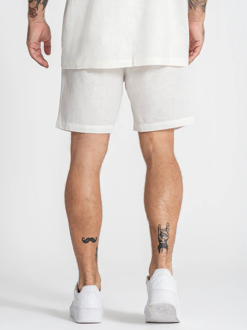 Gianni Kavanagh Ανδρικό NATURE Λινό Shorts – White
