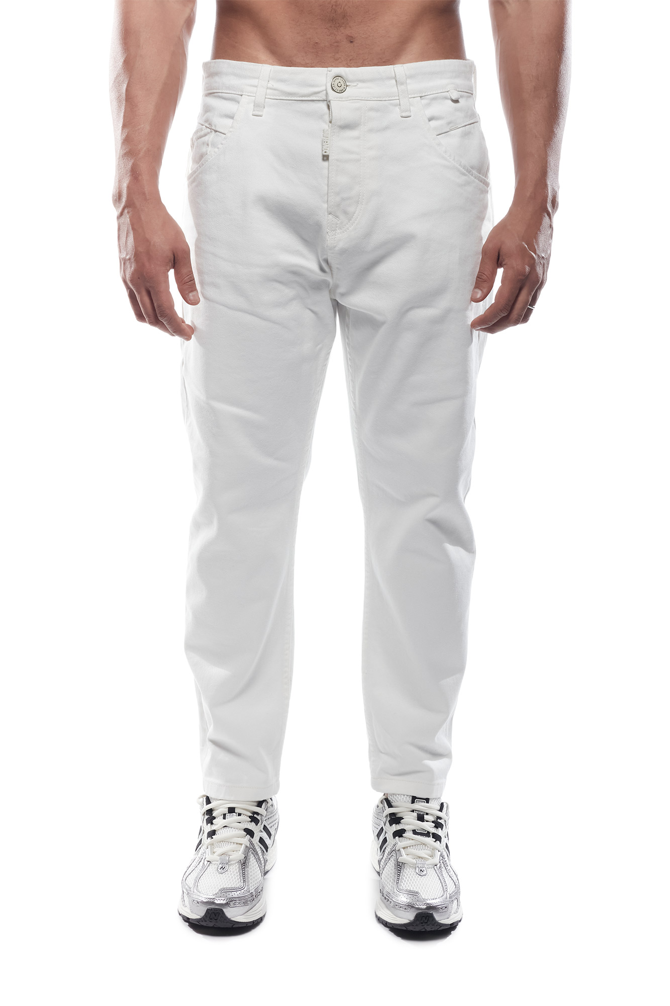 over Denim Ανδρικό MONACO I0094-32 Τζιν Παντελόνι – White