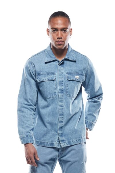 Cover Denim Ανδρικό Τζιν Overshirt L8060-32 – Washed Blue