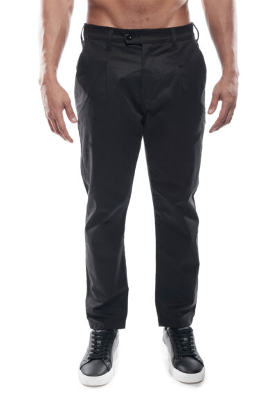 Cover Denim Ανδρικό S WILLY LM111-32 Chinos με Πιέτα Παντελόνι – Black