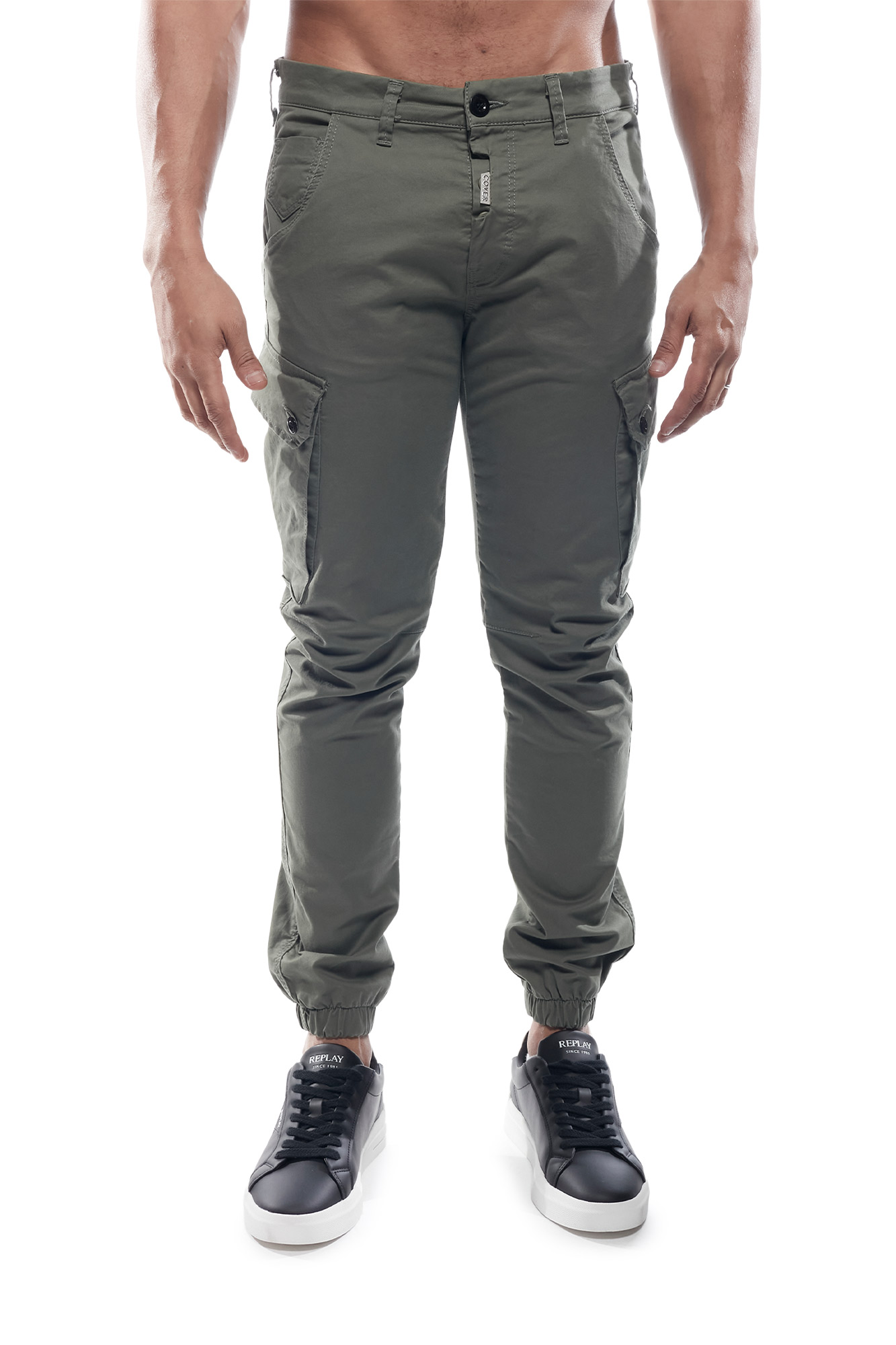 Cover Denim Ανδρικό Cargo Παντελόνι OSCAR N0190-32 – Khaki