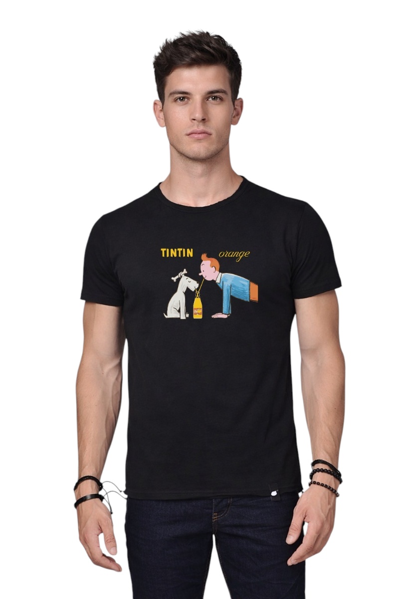 Bigbong Ανδρικό TINTIN ORANGE T-Shirt – Navy Blue