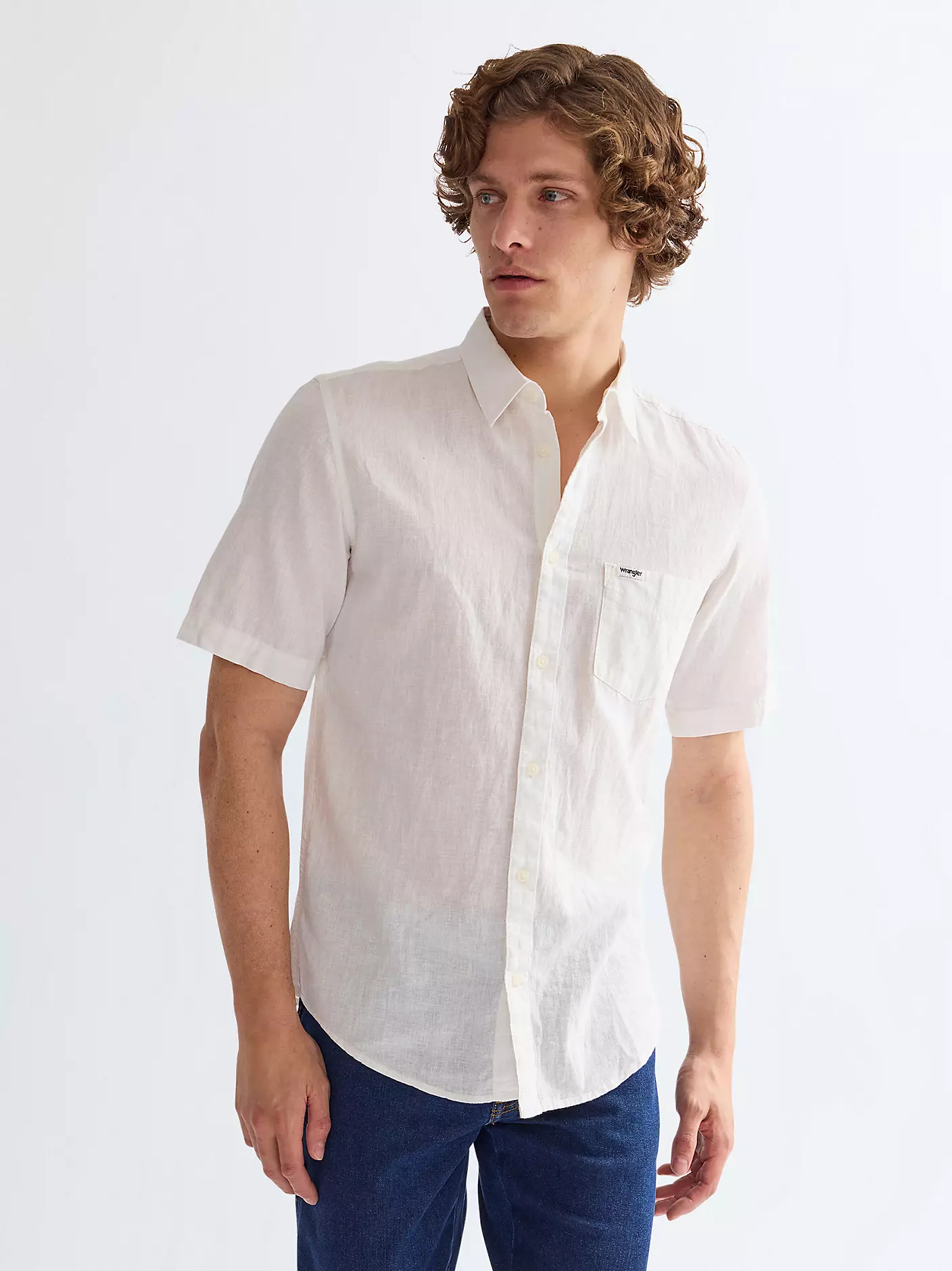 Wrangler Ανδρικό Λινό Πουκάμισο 112362728 – White