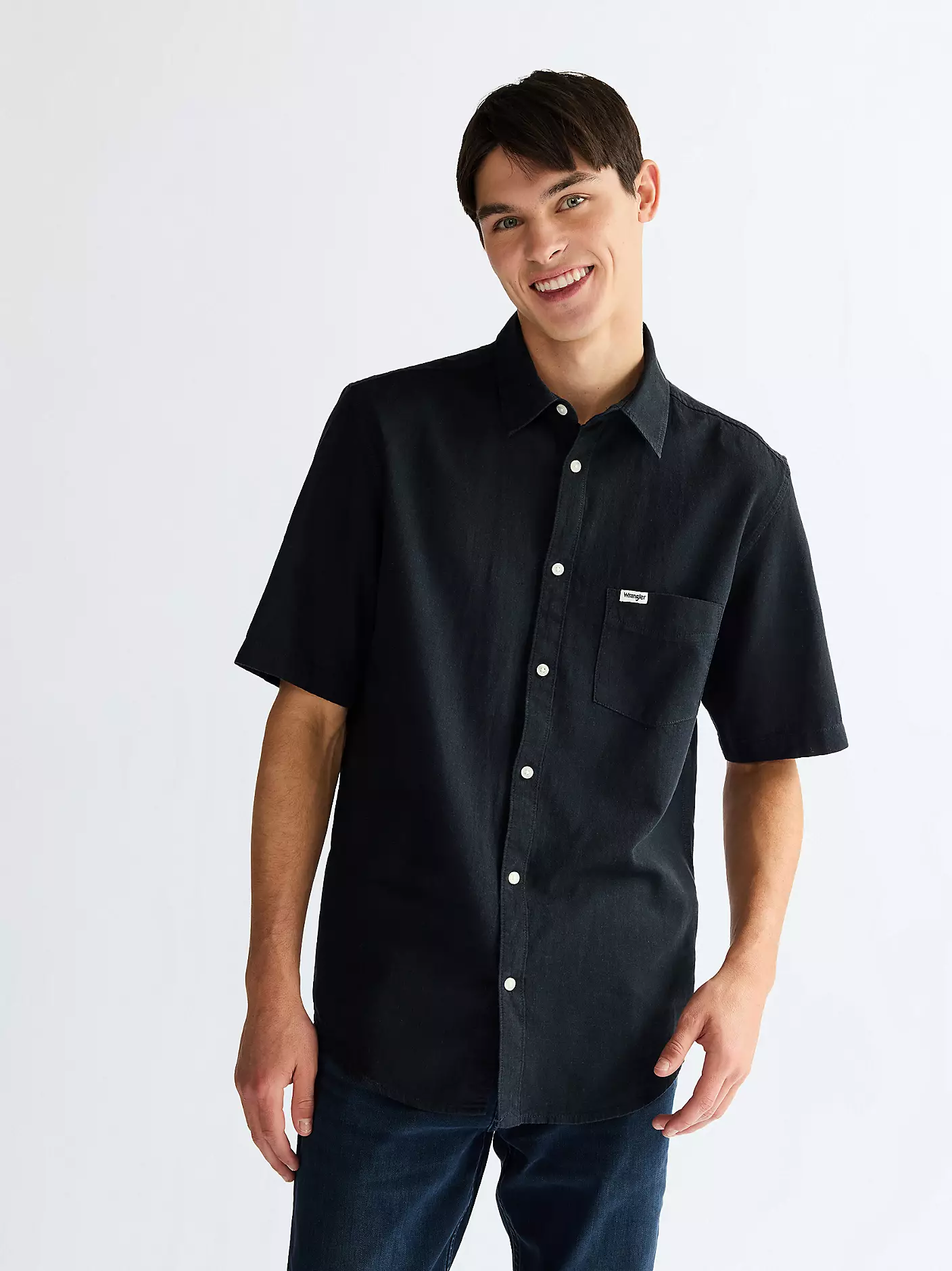 Wrangler Ανδρικό Λινό Πουκάμισο 112362729 – Black