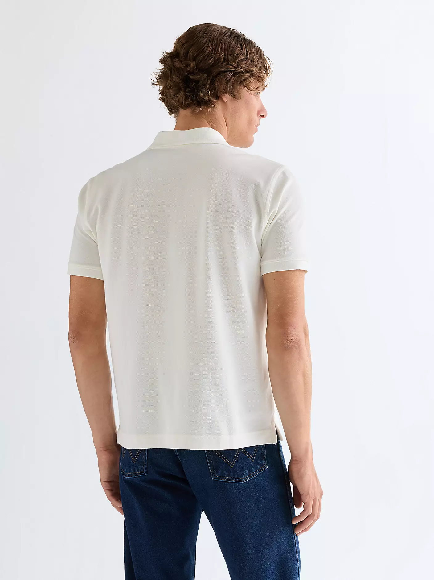 Wrangler Ανδρικό Pique Polo Shirt 112377979 – Worn White