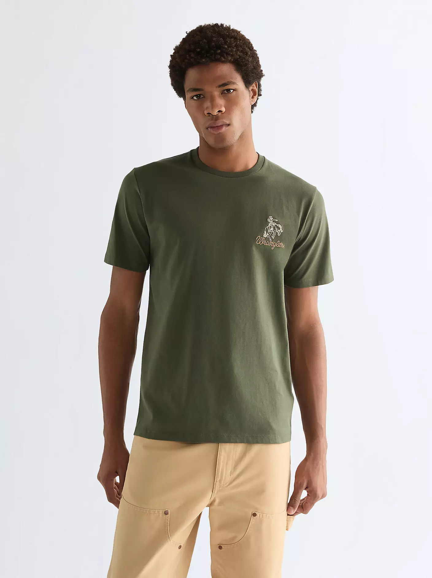 Wrangler Ανδρικό EMBROIDERY T-Shirt 112377989 – Khaki