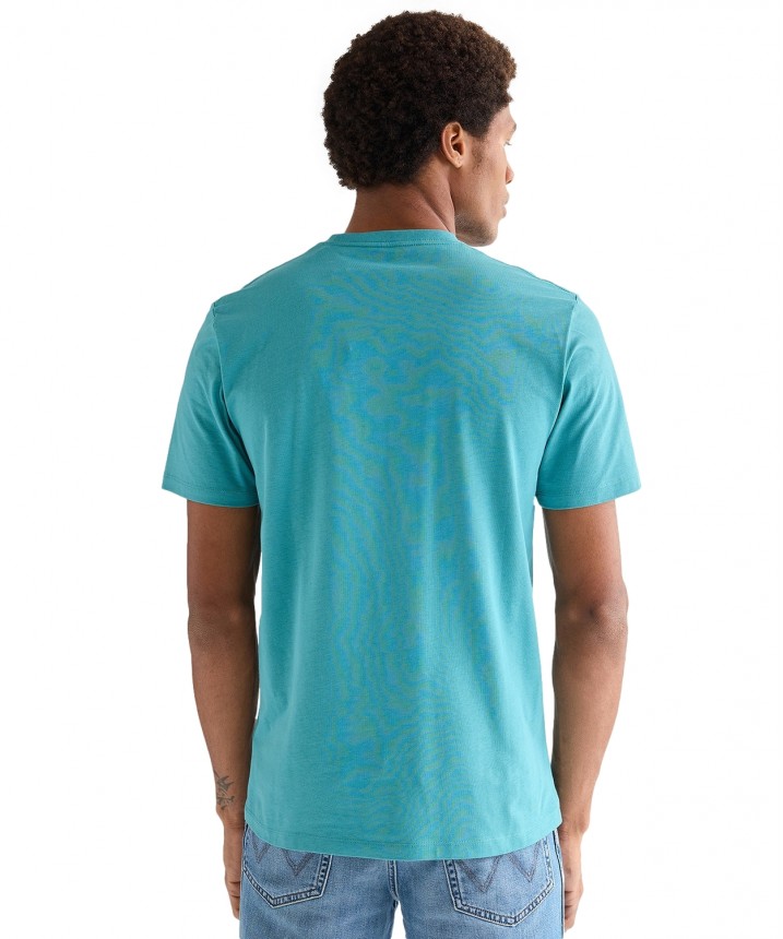 Wrangler Ανδρικό EMBROIDERY T-Shirt 112377987 – Brittany Blue