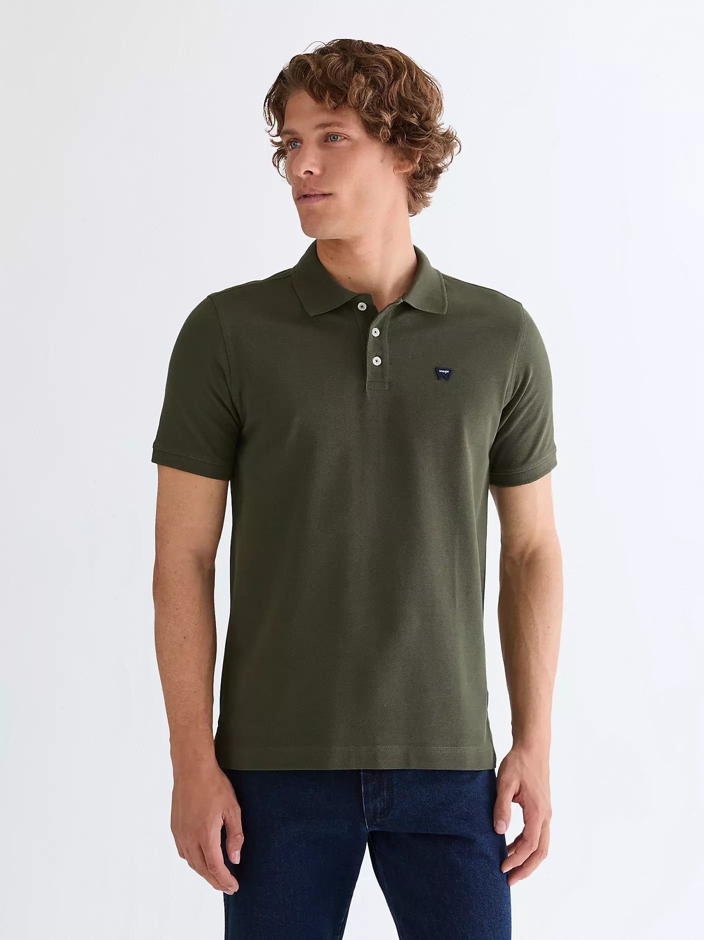 Wrangler Ανδρικό Pique Polo Shirt 112378000 – Khaki