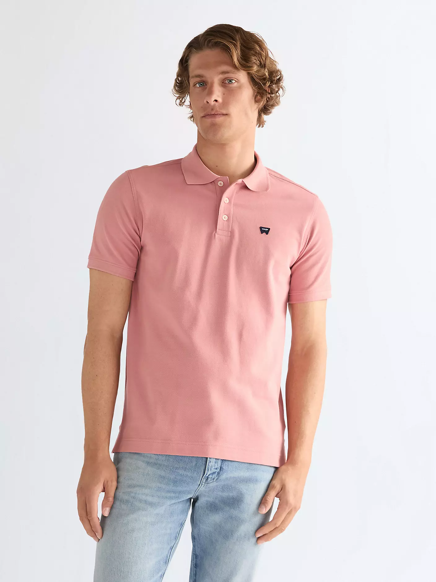 Wrangler Ανδρικό Pique Polo Shirt 112378002 – Dusty Rose