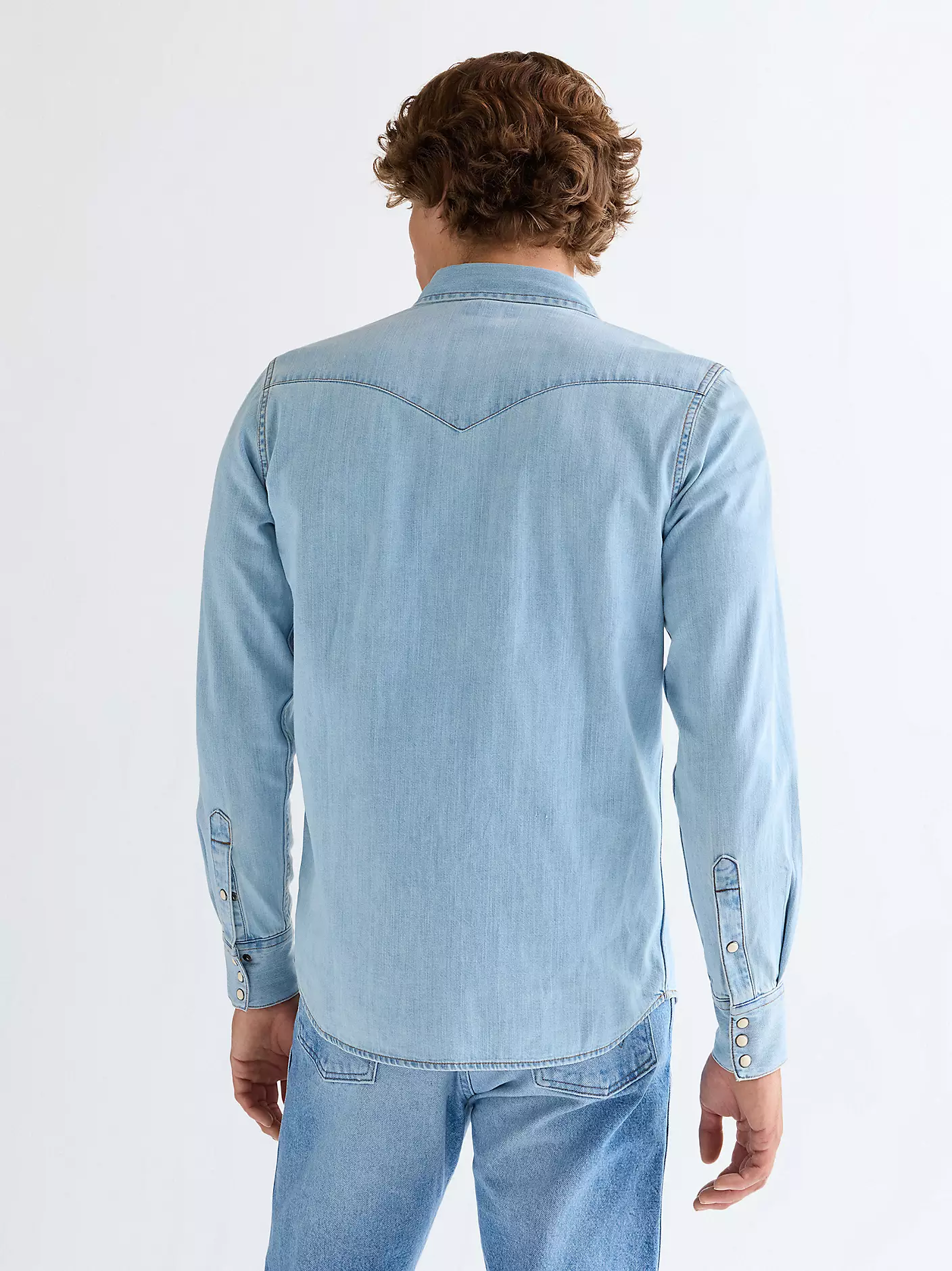 Wrangler Ανδρικό Τζιν Πουκάμισο 112378126 – Washed Blue